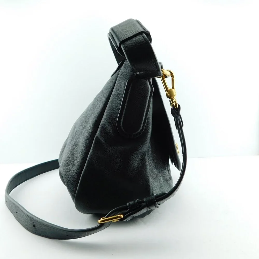 MARC JACOBS Black Leather Cross Body Messenger Bag Shoulder Bag Tote